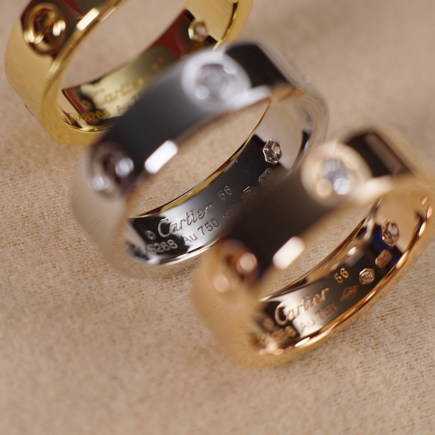 [Elite]LOVE 5.5MM 3 DIAMOND RING