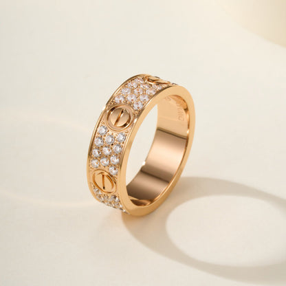 [Elite]LOVE RING 5.5MM DIAMONDS PAVED