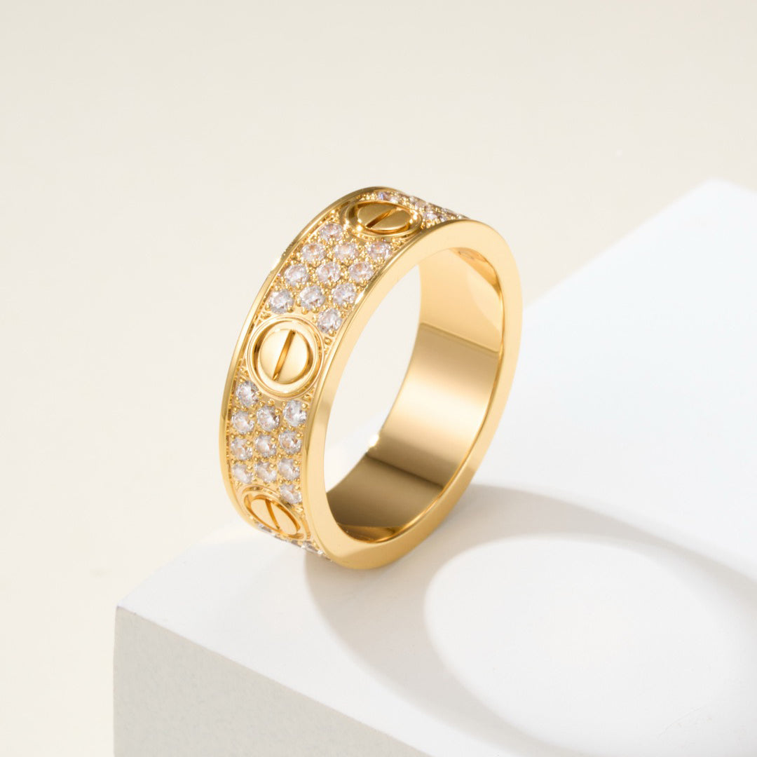 [Elite]LOVE RING 5.5MM DIAMONDS PAVED