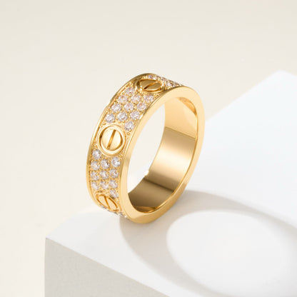 [Elite]LOVE RING 5.5MM DIAMONDS PAVED