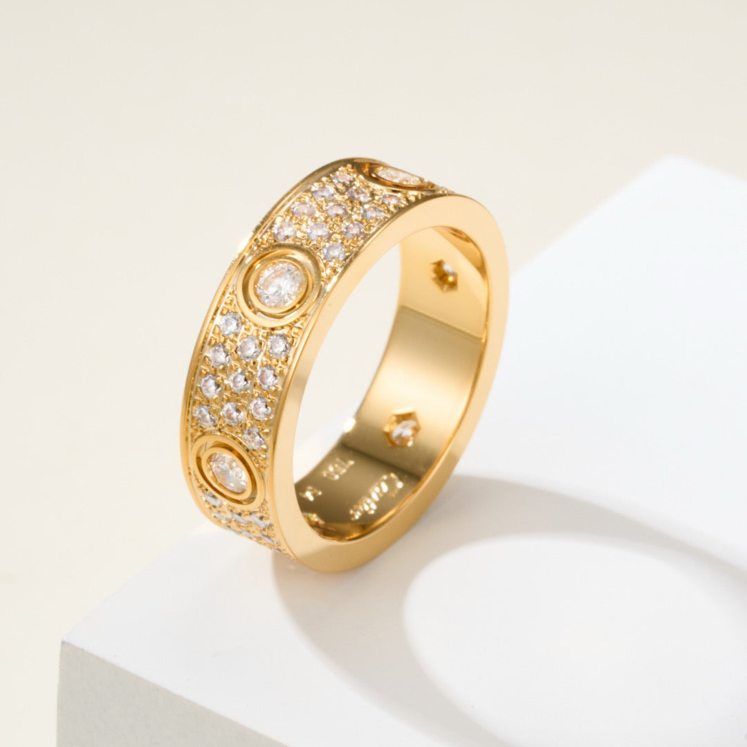 [Elite]LOVE 5.5MM FULL-PAVE 6-DIAMOND RING