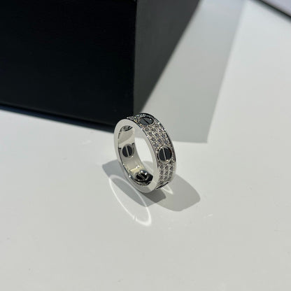 [Elite]LOVE RING 5.5MM DIAMONDS PAVED CERAMIC