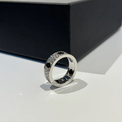 [Elite]LOVE RING 5.5MM DIAMONDS PAVED CERAMIC