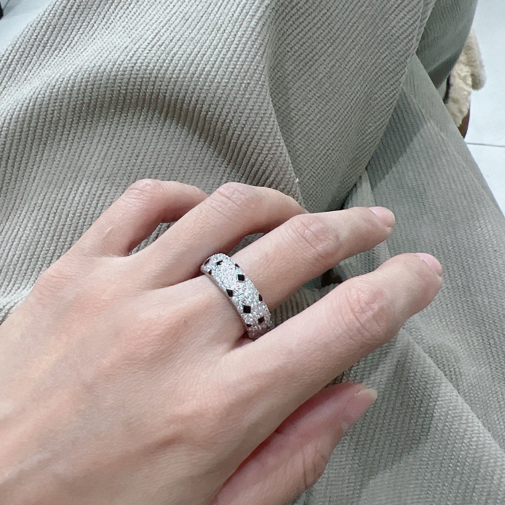 [Elite]PANTHERE SPOTTED FULL DIAMOND RING