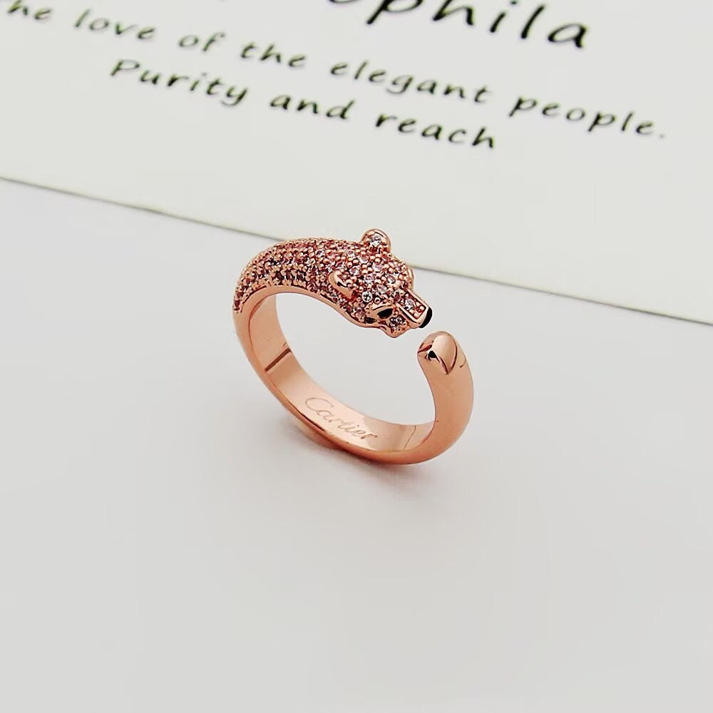 [Elite]PANTHERE HALF DIAMOND SMALL RING