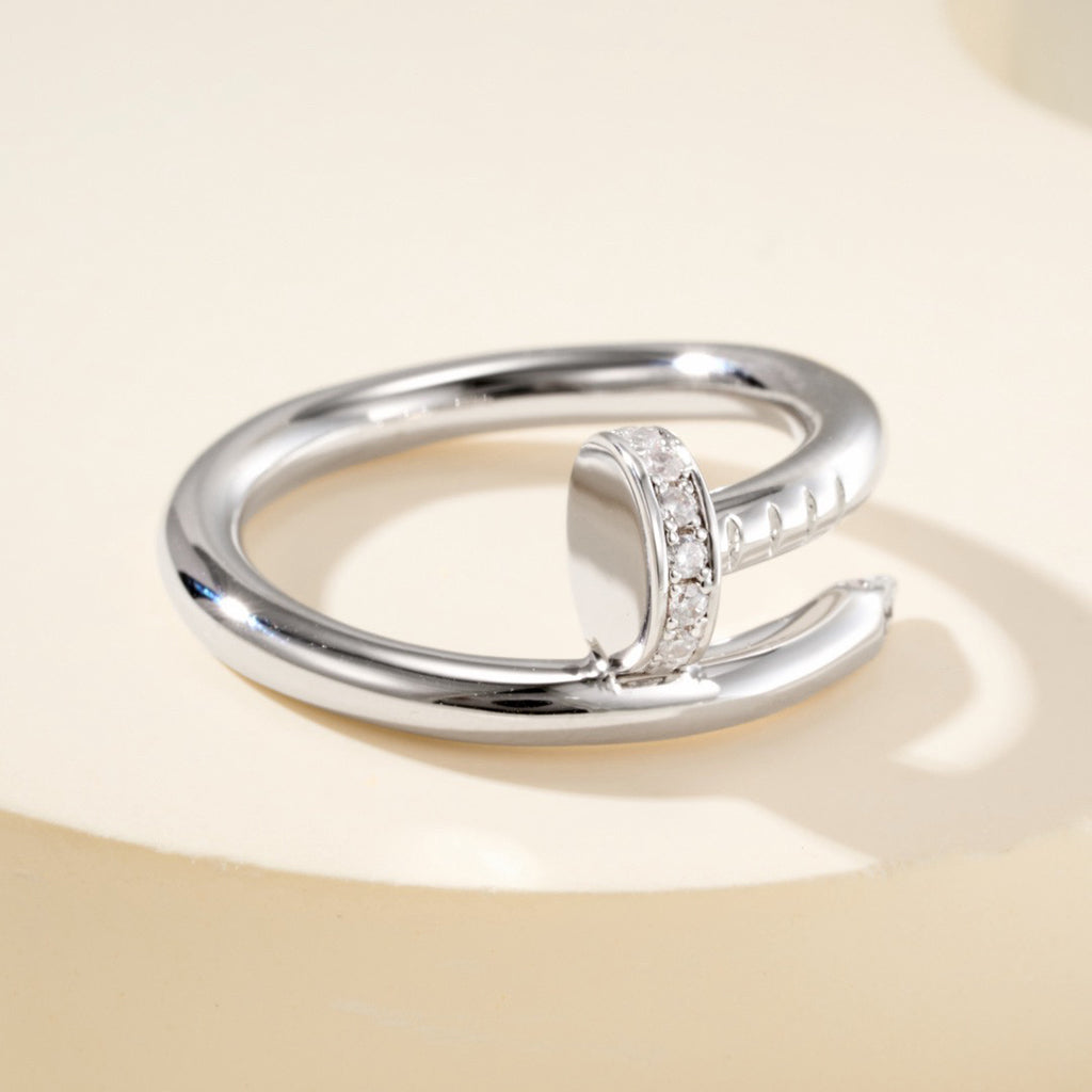 [Elite]JUSTE RING 2.6MM HALF DIAMOND