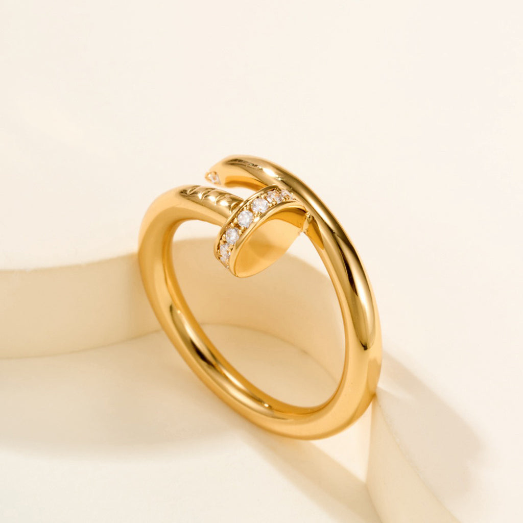 [Elite]JUSTE RING 2.6MM HALF DIAMOND