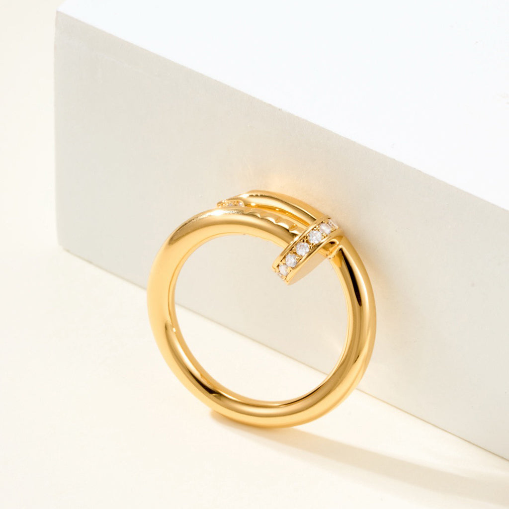 [Elite]JUSTE RING 2.6MM HALF DIAMOND