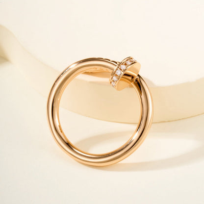 [Elite]JUSTE RING 2.6MM HALF DIAMOND