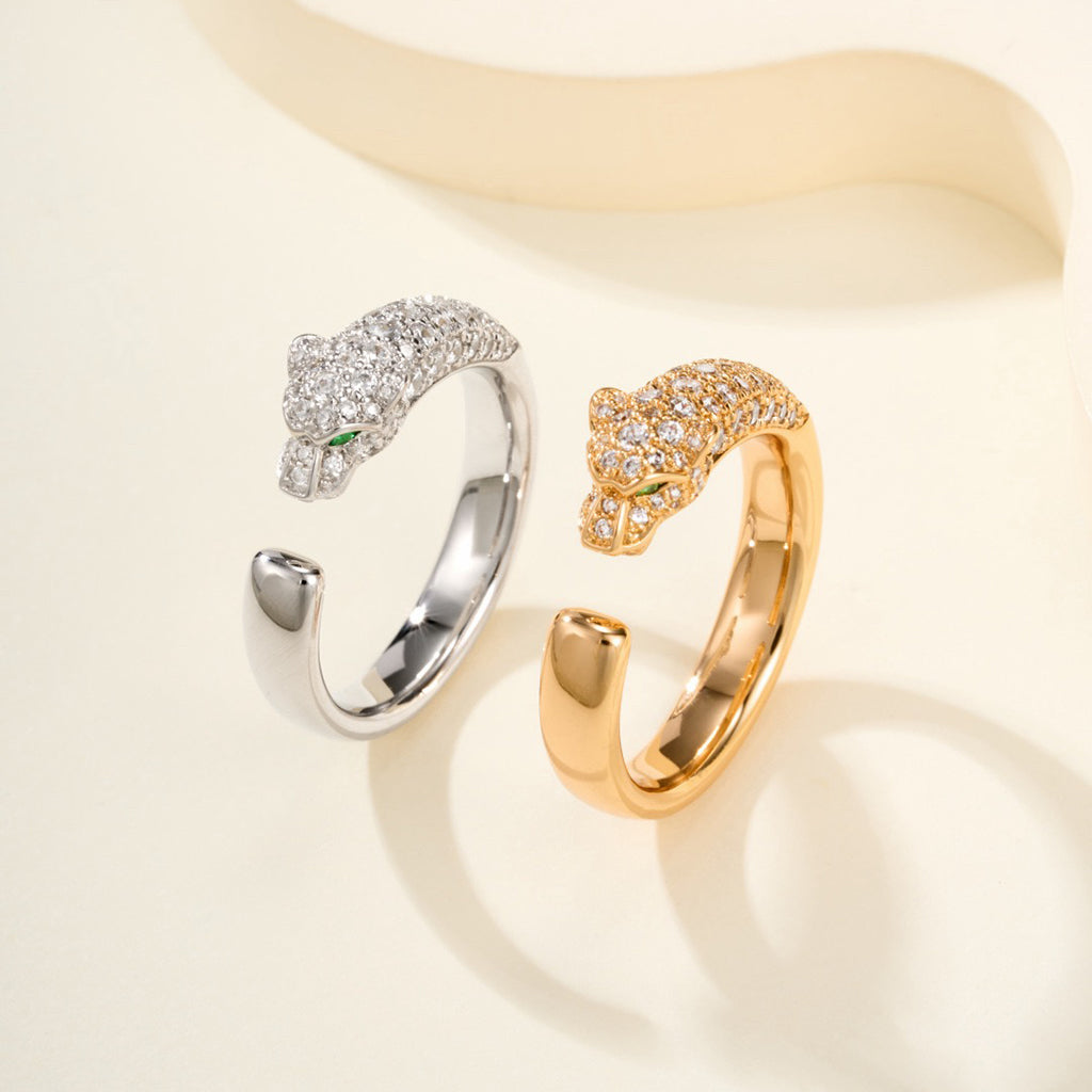 [Elite]PANTHERE HALF DIAMOND SMALL RING