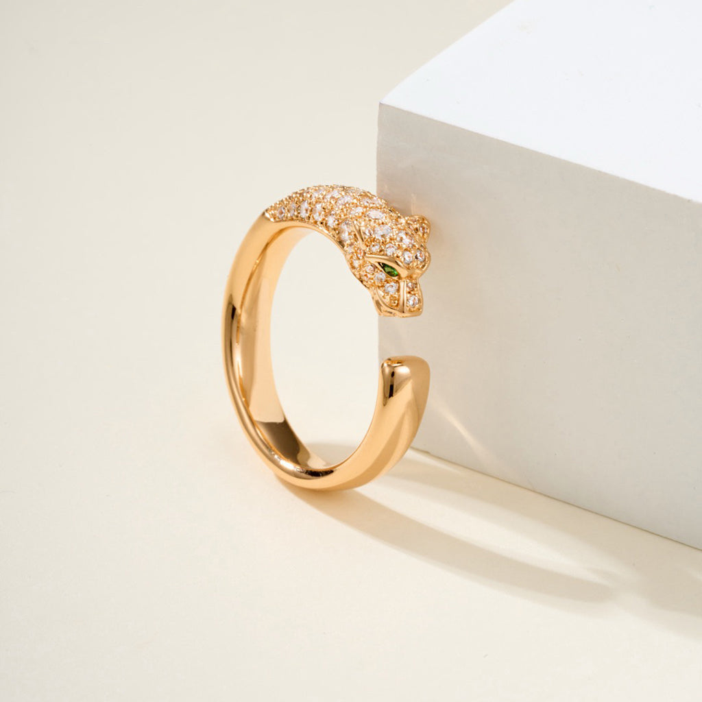 [Elite]PANTHERE HALF DIAMOND SMALL RING