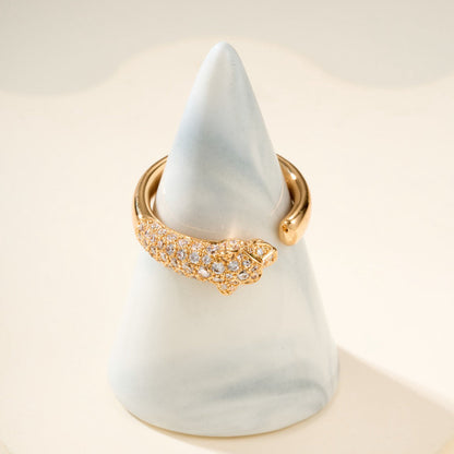 [Elite]PANTHERE HALF DIAMOND SMALL RING