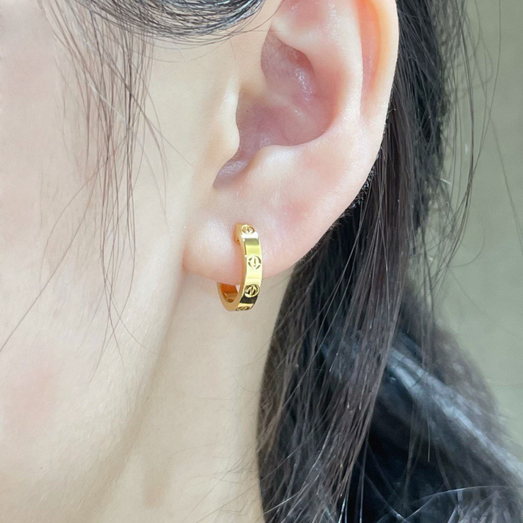 [Elite]LOVE EARRINGS 2.65 MM NO DIAMOND SMALL
