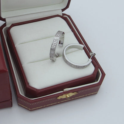 [Elite]LOVE EARRINGS 3.6MM DIAMOND PAVED