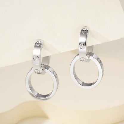 [Elite]LOVE 3.3MM DANGLE EARRINGS
