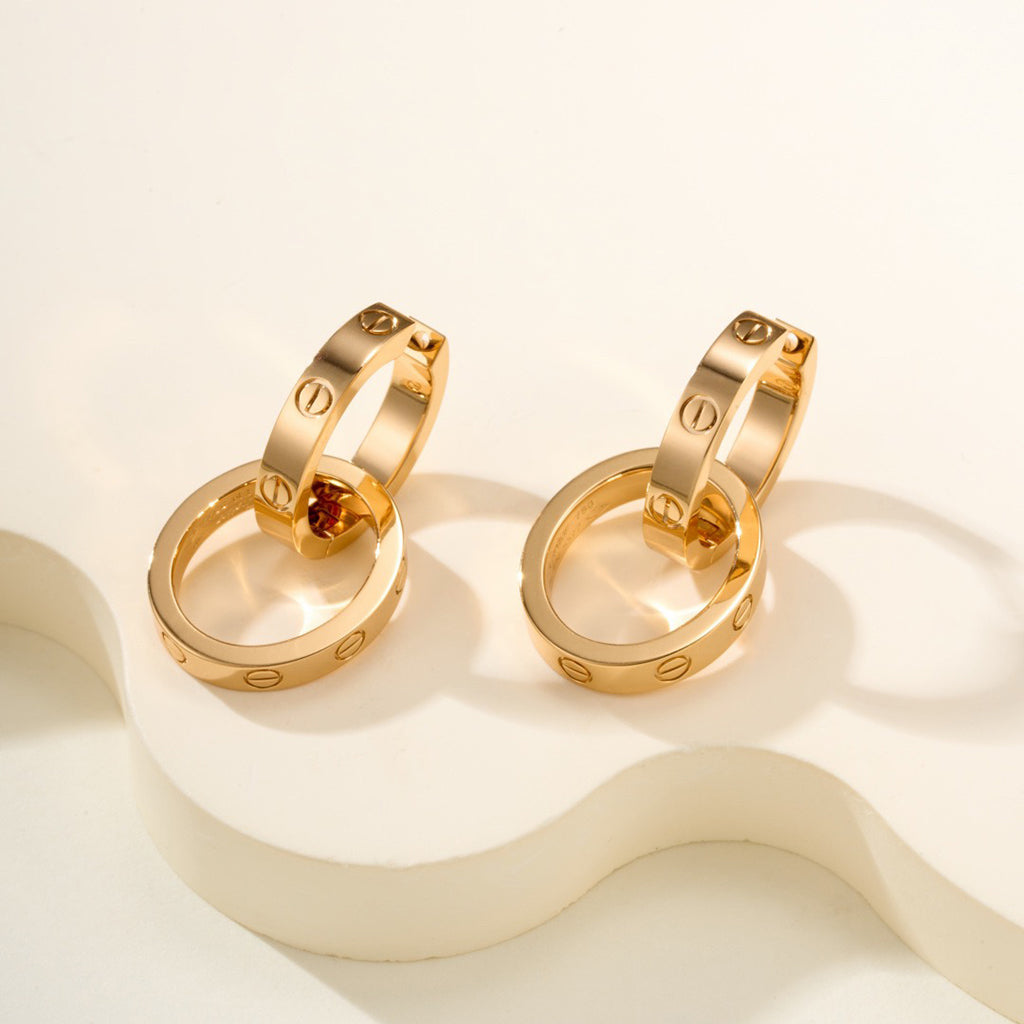 [Elite]LOVE 3.3MM DANGLE EARRINGS