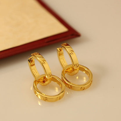 [Elite]LOVE 3.3MM DANGLE EARRINGS