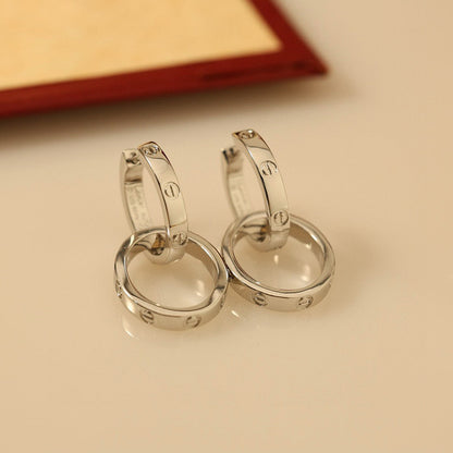[Elite]LOVE 3.3MM DANGLE EARRINGS