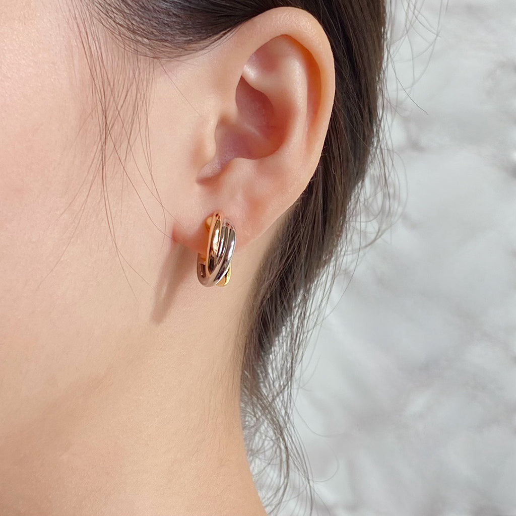 [Elite]TRINITY ON DIAMOND CLASSIC EARRINGS