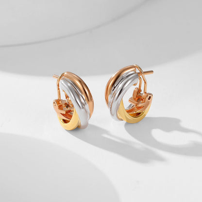 [Elite]TRINITY ON DIAMOND CLASSIC EARRINGS