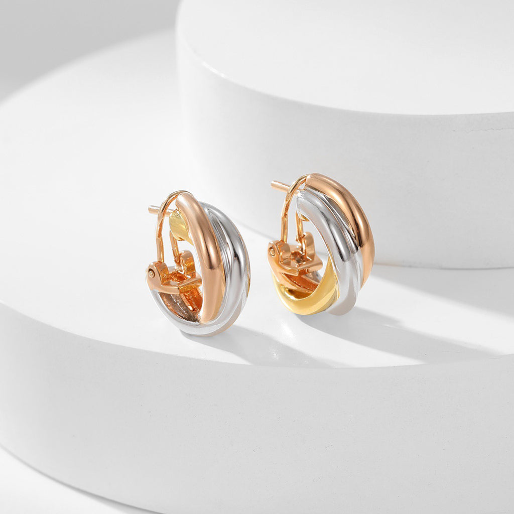 [Elite]TRINITY ON DIAMOND CLASSIC EARRINGS