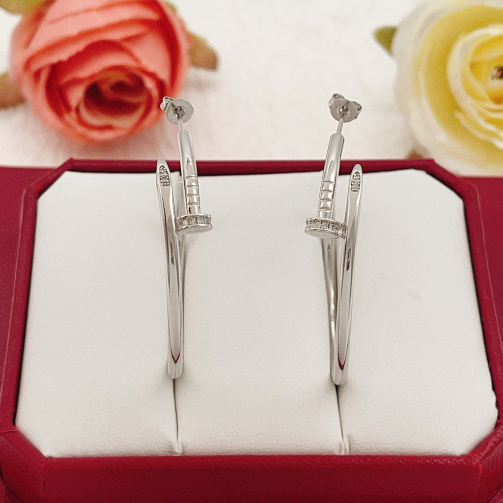 [Elite]JUSTE HALF DIAMOND LARGE EARRINGS