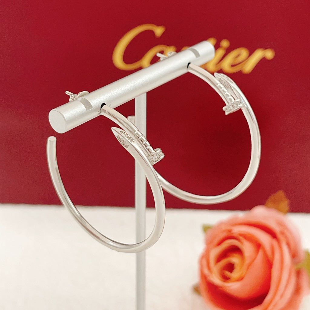 [Elite]JUSTE HALF DIAMOND LARGE EARRINGS