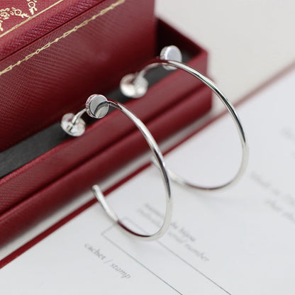 [Elite]JUSTE HALF DIAMOND LARGE EARRINGS