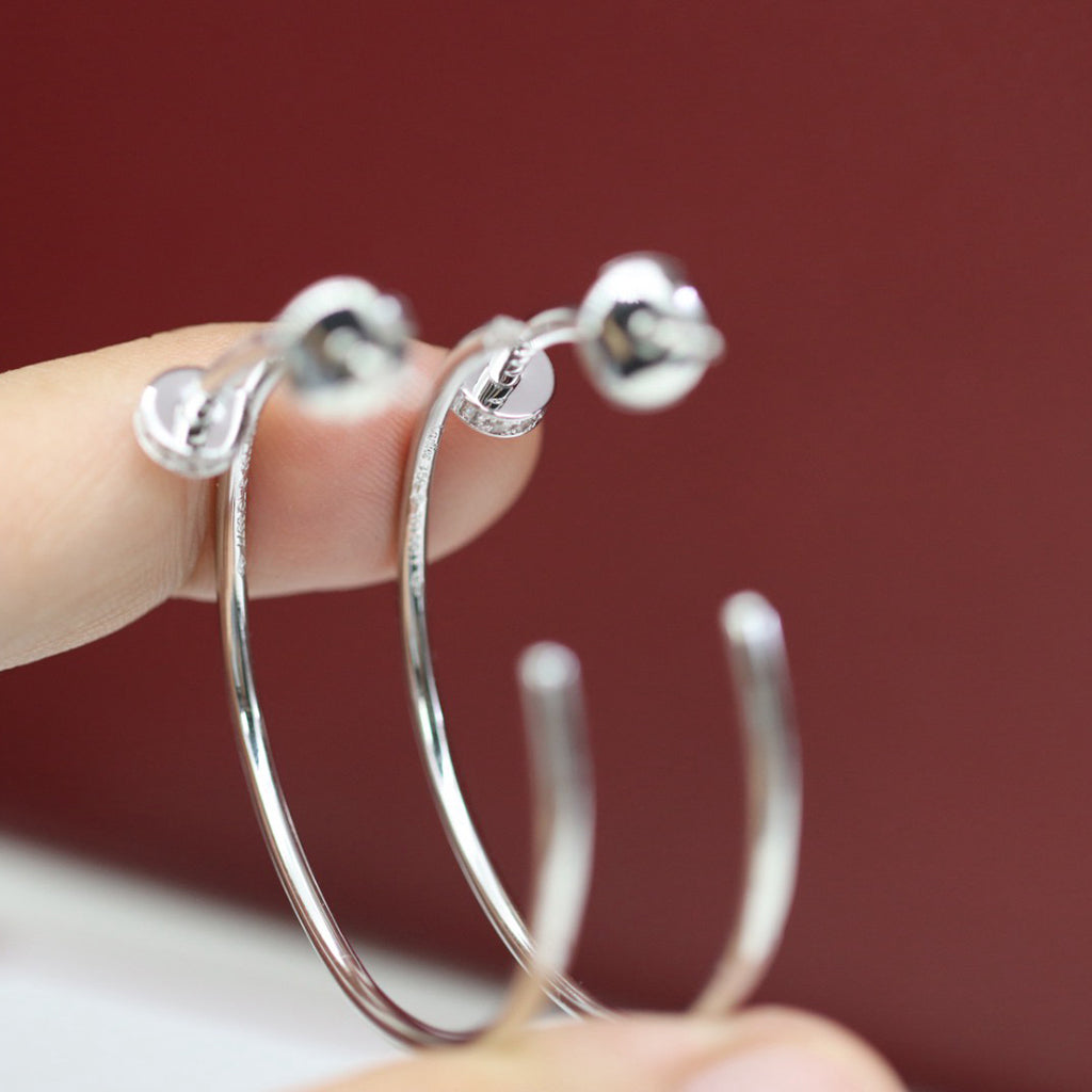 [Elite]JUSTE HALF DIAMOND LARGE EARRINGS