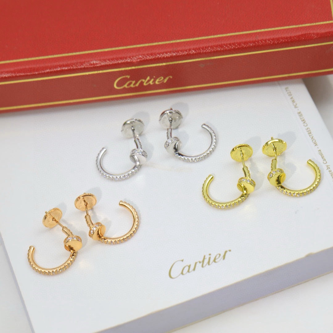 [Elite]JUSTE FULL DIAMOND DOUBLE EARRINGS