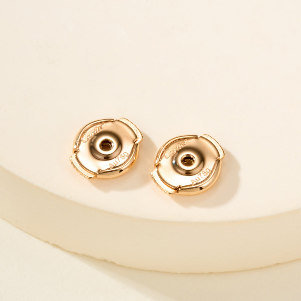 [Elite]JUSTE HALF DIAMOND DOUBLE EARRINGS