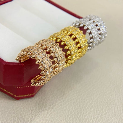 [Elite]CLASH 9.2MM FULL DIAMOND DOUBLE ROW EARRINGS