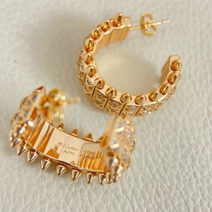 [Elite]CLASH 9.2MM FULL DIAMOND DOUBLE ROW EARRINGS