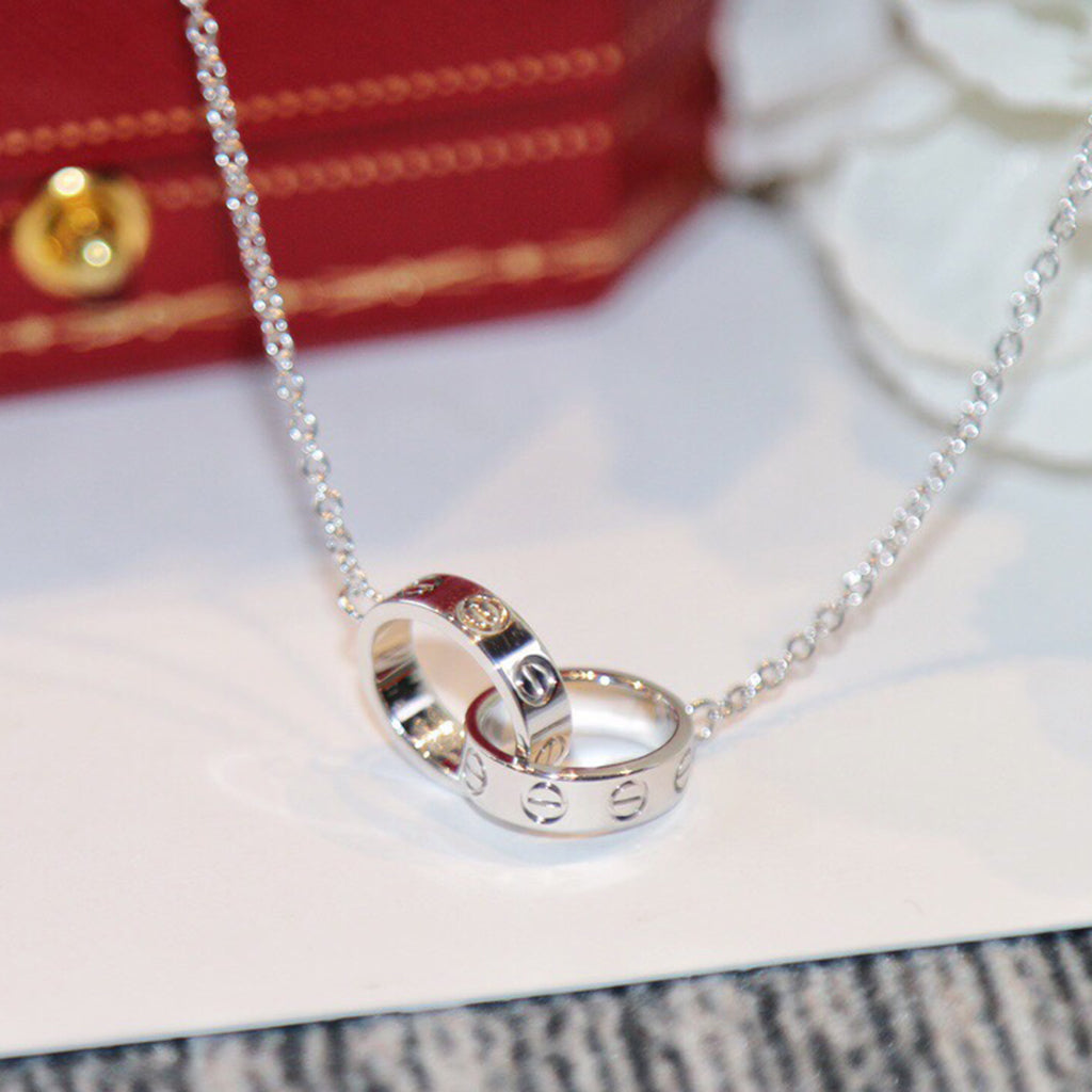 [Elite]LOVE DOUBLE RING NECKLACE