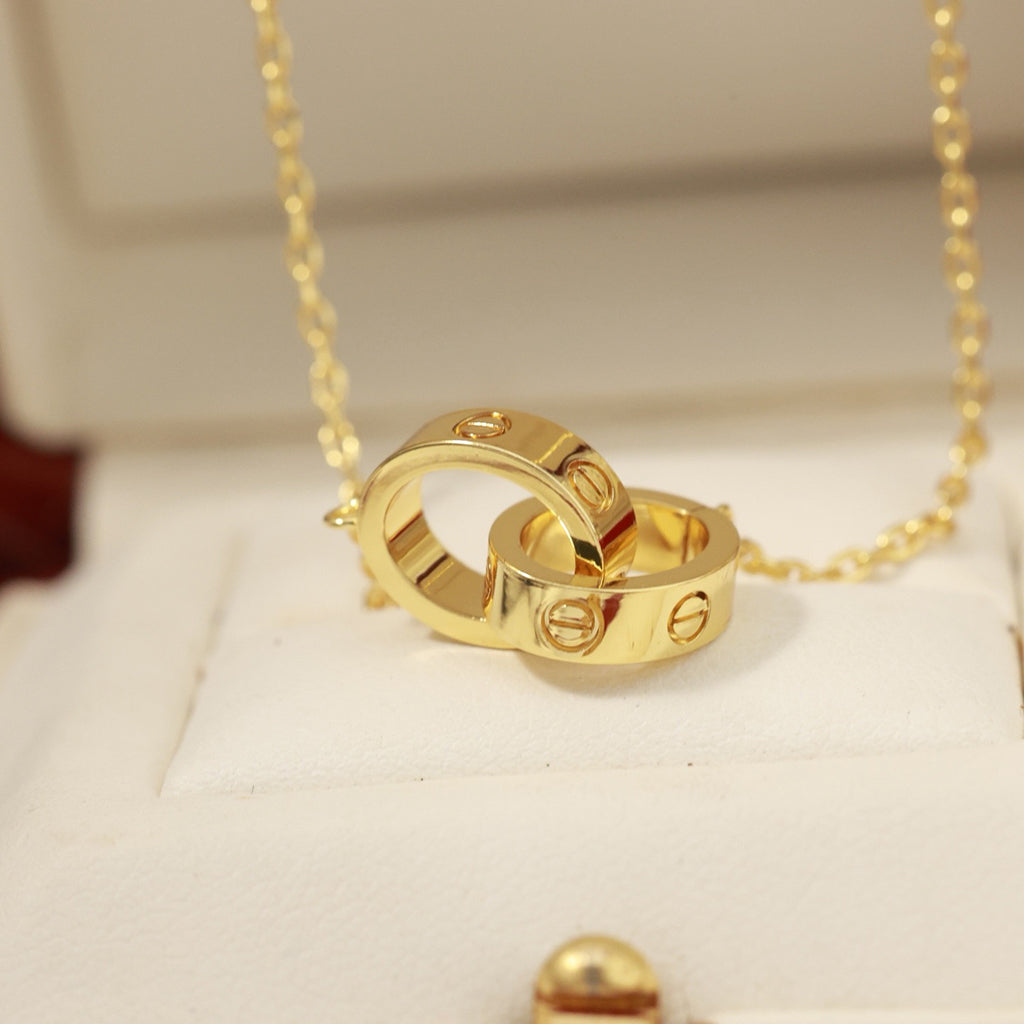 [Elite]LOVE DOUBLE RING NECKLACE
