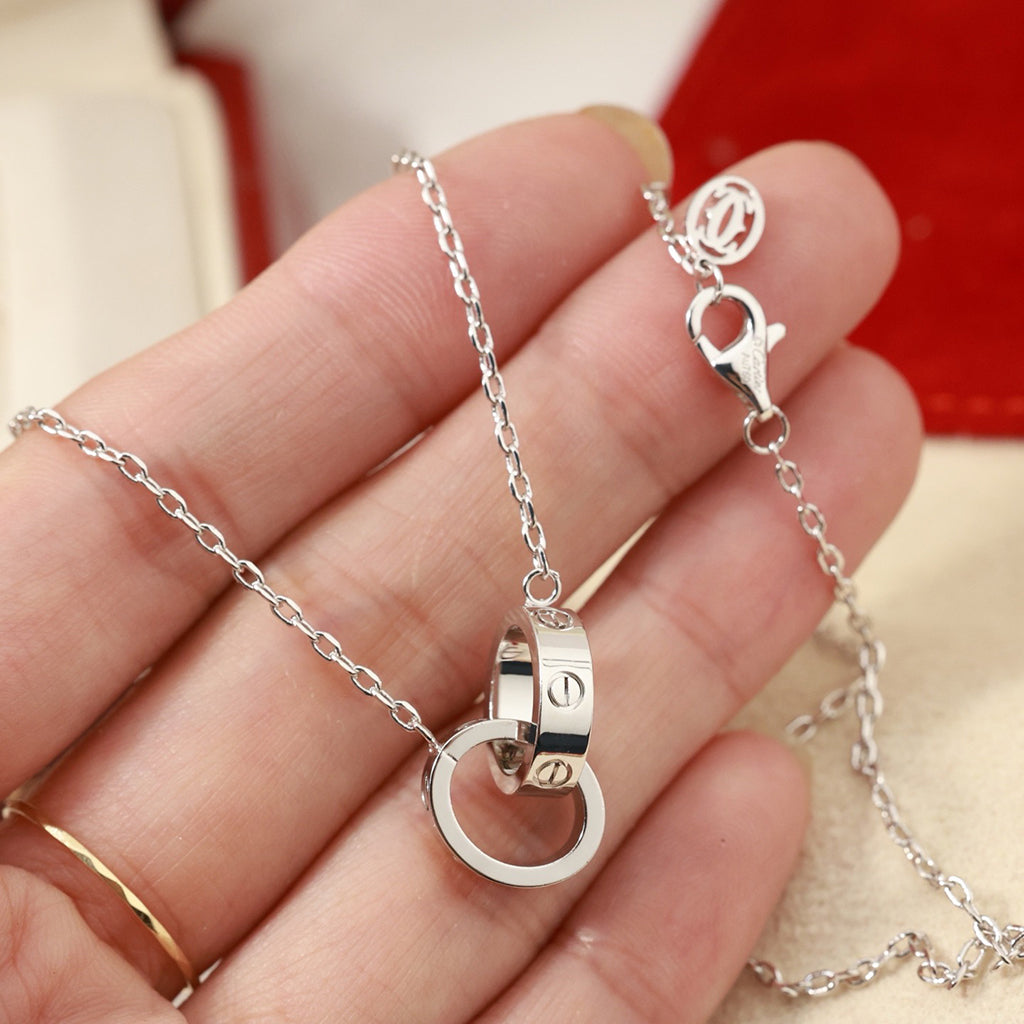 [Elite]LOVE DOUBLE RING NECKLACE