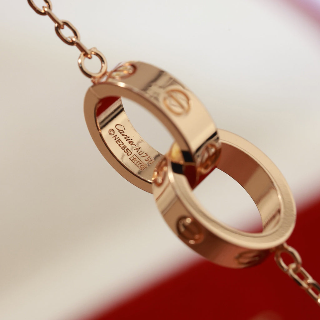 [Elite]LOVE DOUBLE RING NECKLACE