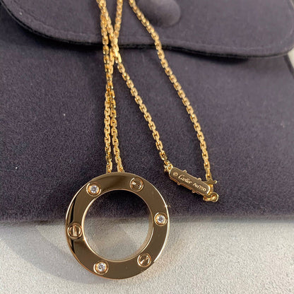[Elite]LOVE NECKLACE 16MM 3 DIAMONDS