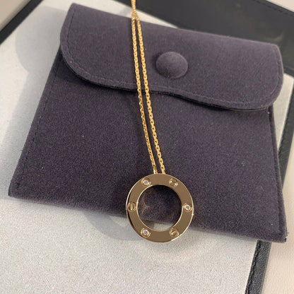 [Elite]LOVE NECKLACE 16MM 3 DIAMONDS