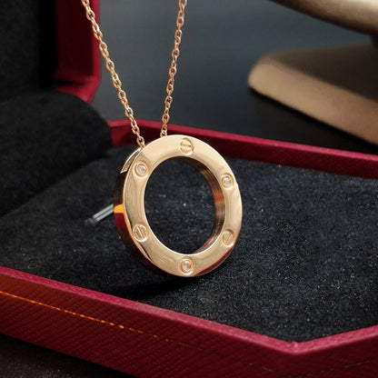 [Elite]LOVE NECKLACE 16MM 3 DIAMONDS