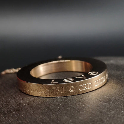 [Elite]LOVE NECKLACE 16MM 3 DIAMONDS