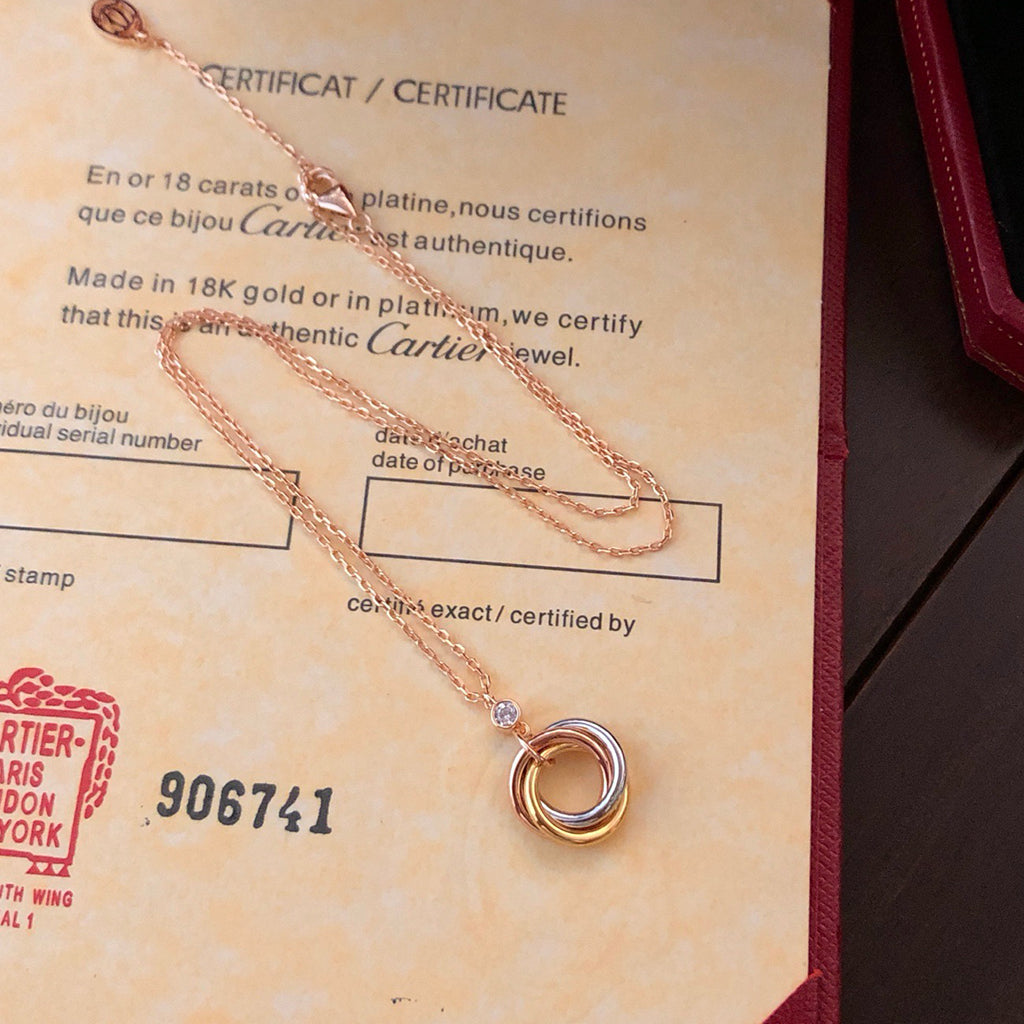 [Elite]TRINITY  NECKLACE 1 DIAMOND