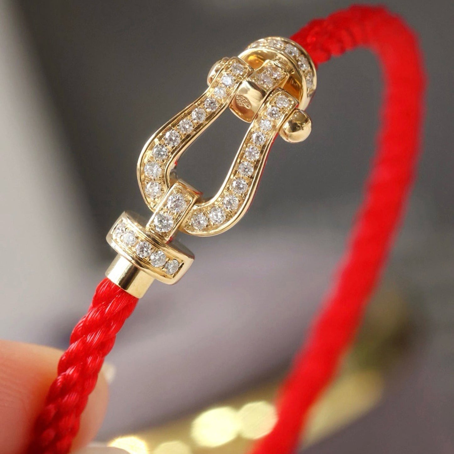 [Elite]FORCE LARGE HORSESHOE FULL DIAMOND BRACELET ROSE GOLD