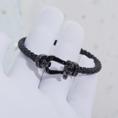 [Elite]FORCE LARGE SERIES HORSESHOE BLACK SAMURAI BRACELET