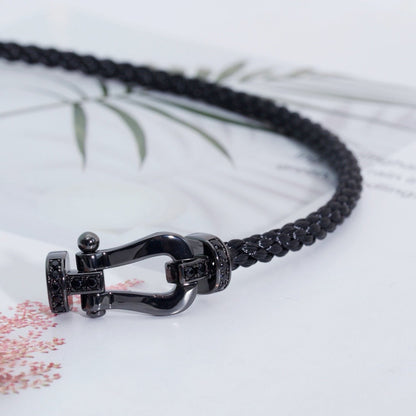 [Elite]FORCE LARGE SERIES HORSESHOE BLACK SAMURAI BRACELET