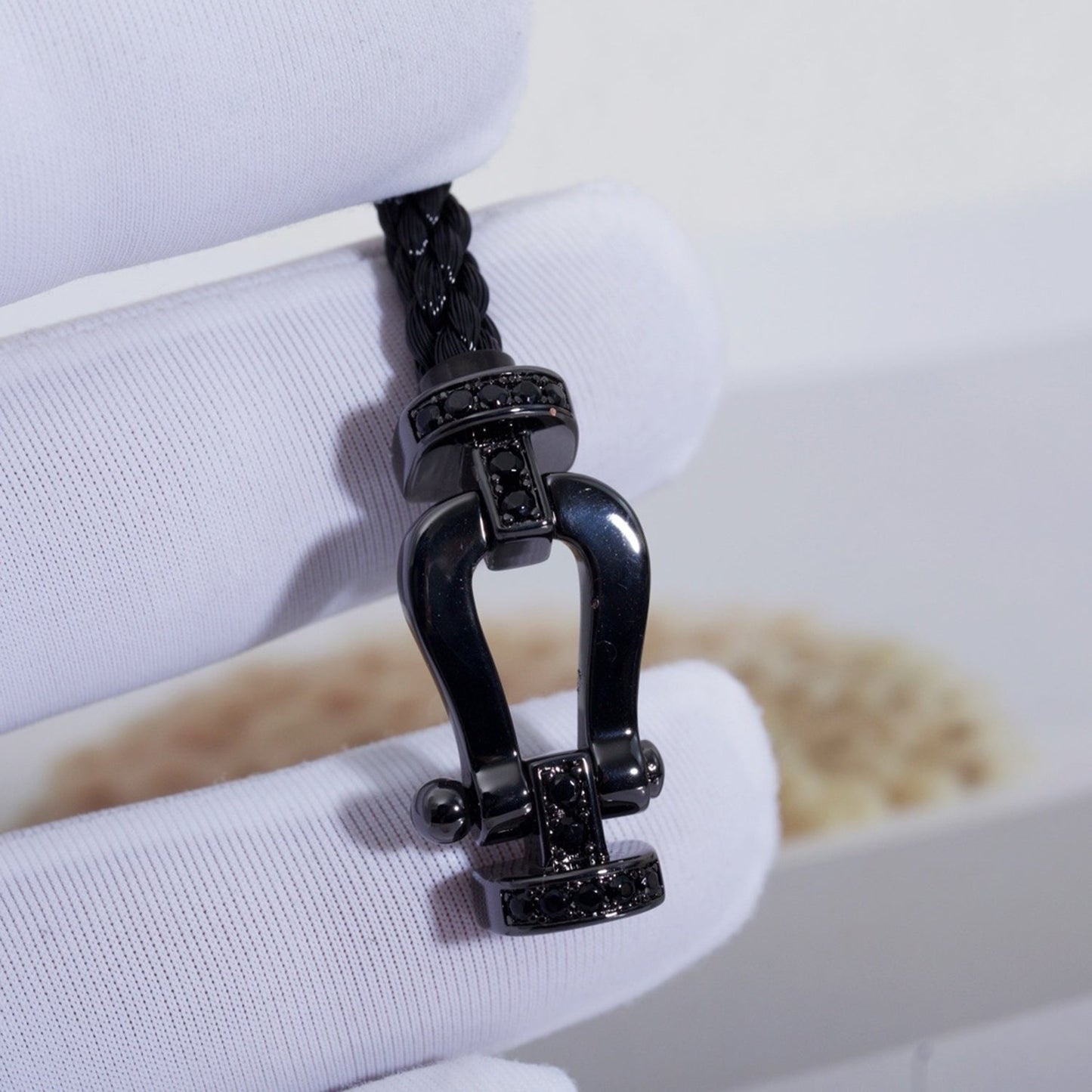 [Elite]FORCE LARGE SERIES HORSESHOE BLACK SAMURAI BRACELET