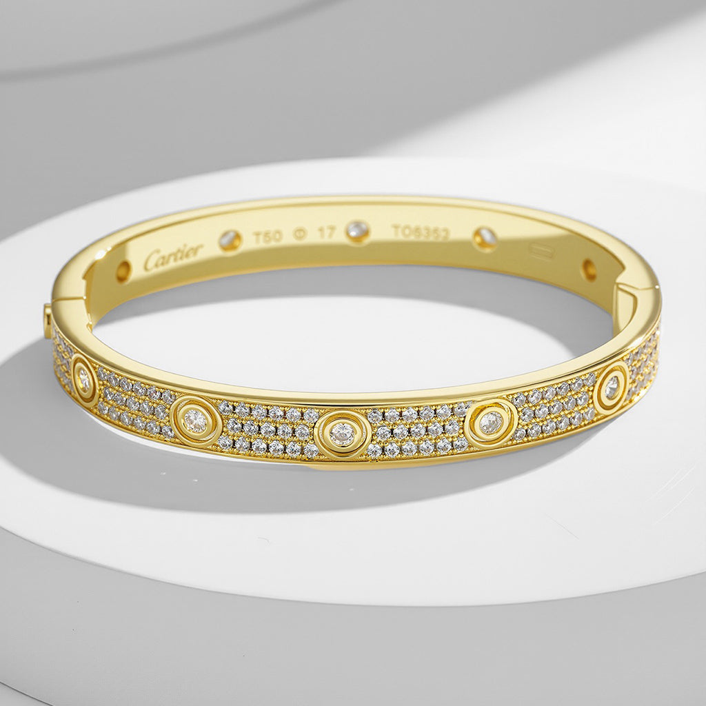 [Elite]LOVE BRACELET 6.1MM DIAMOND-PAVED 10 BIG DIAMONDS
