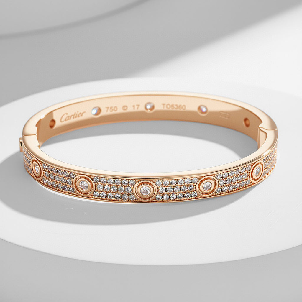 [Elite]LOVE BRACELET 6.1MM DIAMOND-PAVED 10 BIG DIAMONDS