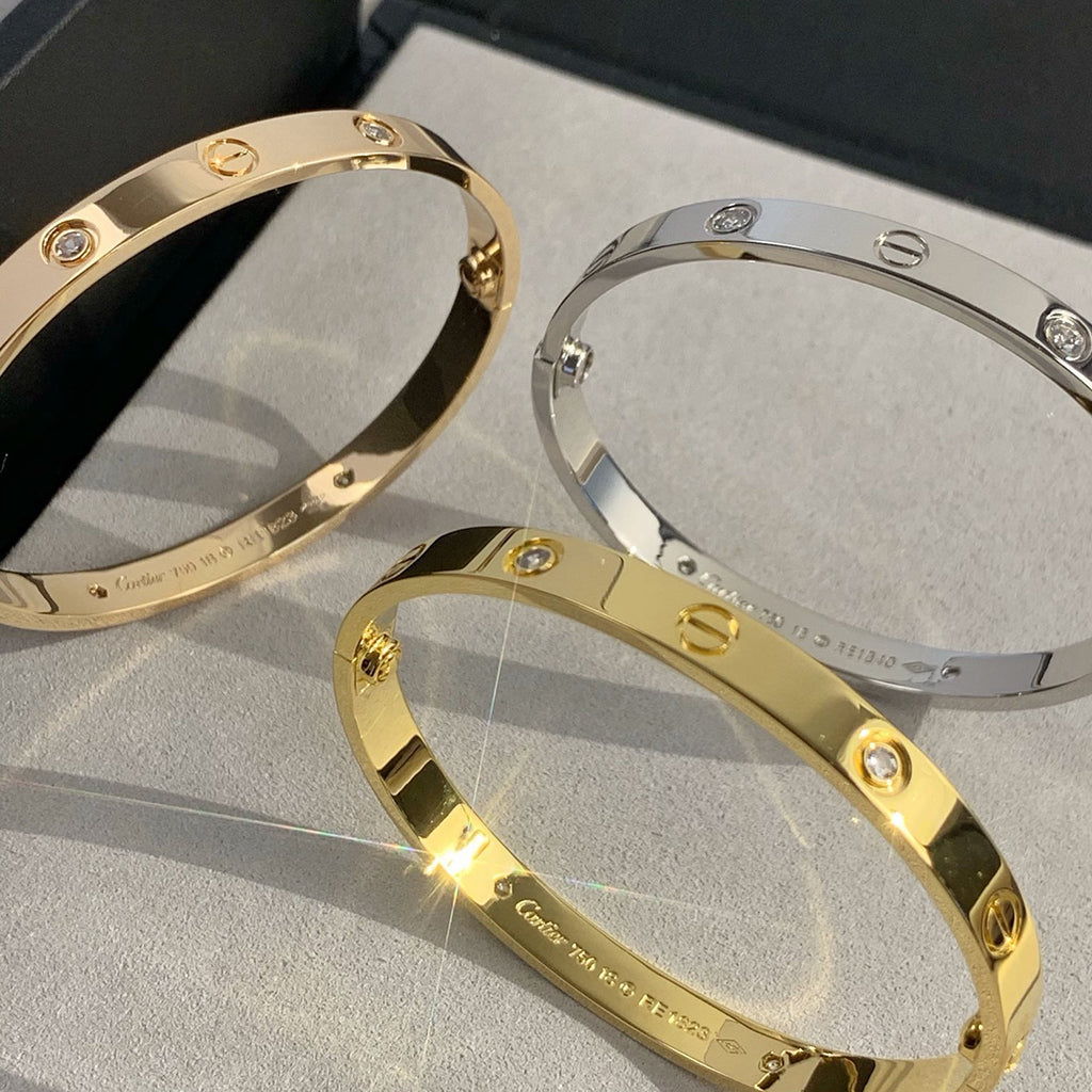 [Elite]LOVE BRACELET 6.1MM 4 DIAMONDS