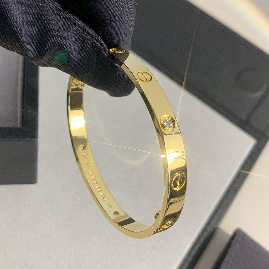 [Elite]LOVE BRACELET 6.1MM 4 DIAMONDS